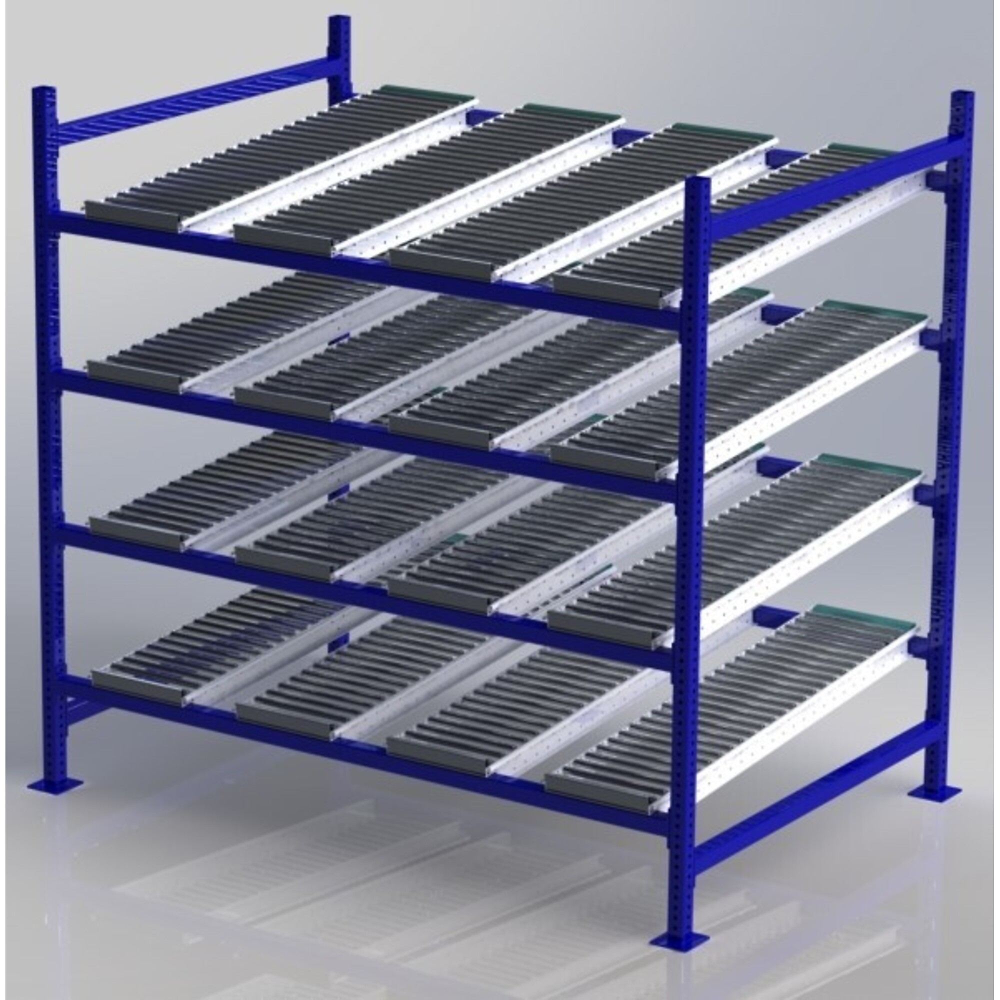 Unex, Gravity Flow Rack Starter, Overall Height 72 in, Width 72 in, Depth 48 in, Model# CF99SR72484-S